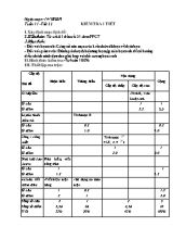 Giáo án Vật lý Lớp 9 - Tiết 22 Kiểm tra 1 tiết - Năm học 2019-2020 - Nguyễn Ngọc